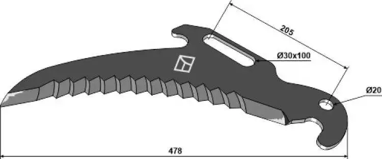 Ladewagenmesser 478mm